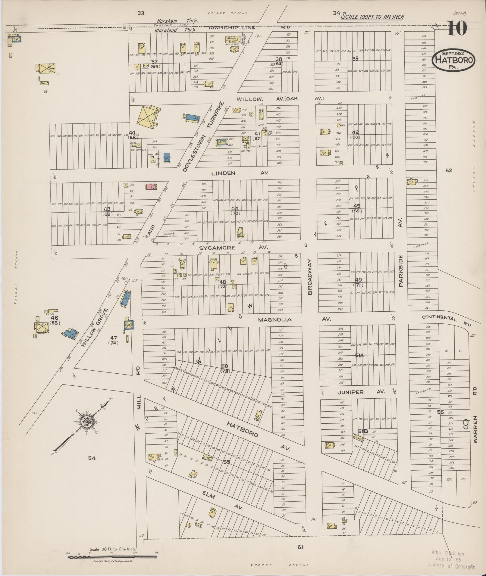 Sanborn Fire Insurance Map from Hatboro, Montgomery County ...