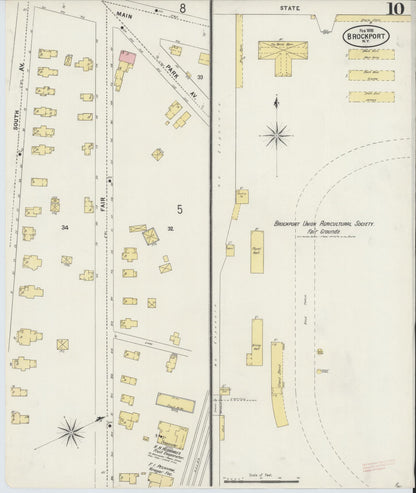 Sanborn Fire Insurance Map from Brockport, Monroe County, New York (1898), Sheet #0010 - Complete Map Set gallery image, historic Sanborn map, vintage wall art, New York New York