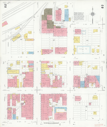 Sanborn Fire Insurance Map from Crete, Saline County, Nebraska (1935), Sheet #0002 - Complete Map Set gallery image, historic Sanborn map, vintage wall art, Nebraska Nebraska