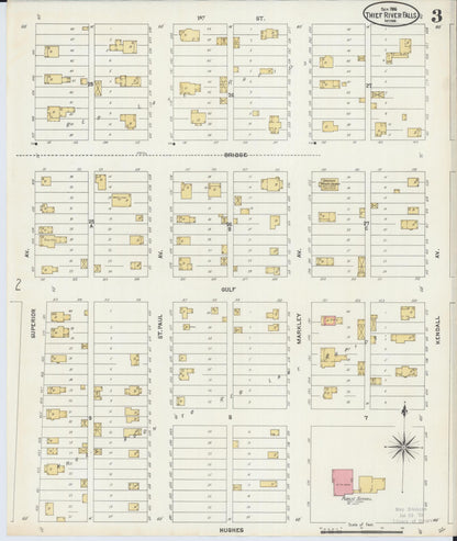 Sanborn Fire Insurance Map from Thief River Falls, Pennington County, Minnesota (1906), Sheet #0003 - Complete Map Set gallery image, historic Sanborn map, vintage wall art, Minnesota Minnesota