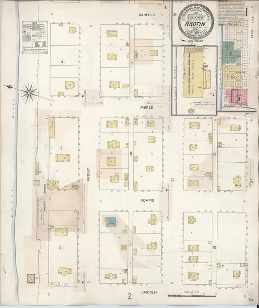 Sanborn Fire Insurance Map from Asotin, Asotin County, Washington (1930), Sheet #0001 - Complete Map Set gallery image, historic Sanborn map, vintage wall art, Washington Washington