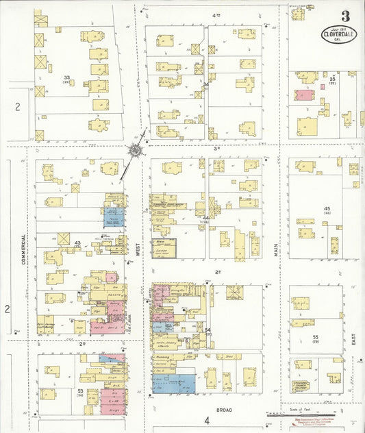 Sanborn Fire Insurance Map from Cloverdale, Sonoma County, California (1911), Sheet #0003 - Historic Sanborn Fire Insurance Map Print, vintage old map wall art, antique decor, genealogy gift, California California map