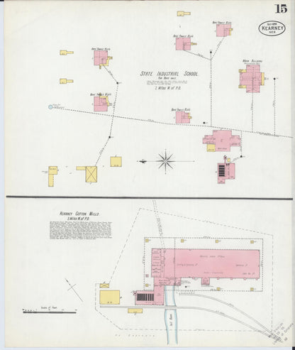 Sanborn Fire Insurance Map from Kearney, Buffalo County, Nebraska (1899), Sheet #0015 - Complete Map Set gallery image, historic Sanborn map, vintage wall art, Nebraska Nebraska