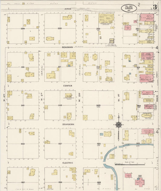 Sanborn Fire Insurance Map from Union, Union County, Oregon (1910), Sheet #0003 - Historic Sanborn Fire Insurance Map Print, vintage old map wall art, antique decor, genealogy gift, Oregon Oregon map