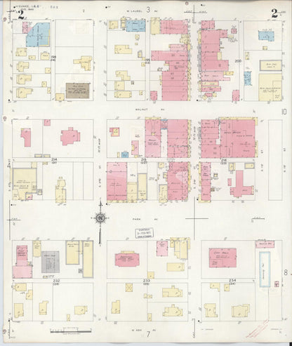 Sanborn Fire Insurance Map from Eunice, Saint Landry Parish, Louisiana (1950), Sheet #0002 - Complete Map Set gallery image, historic Sanborn map, vintage wall art, Louisiana Louisiana