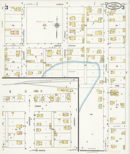 Sanborn Fire Insurance Map from Houston, Houston County, Minnesota (1926), Sheet #0003 - Complete Map Set gallery image, historic Sanborn map, vintage wall art, Minnesota Minnesota