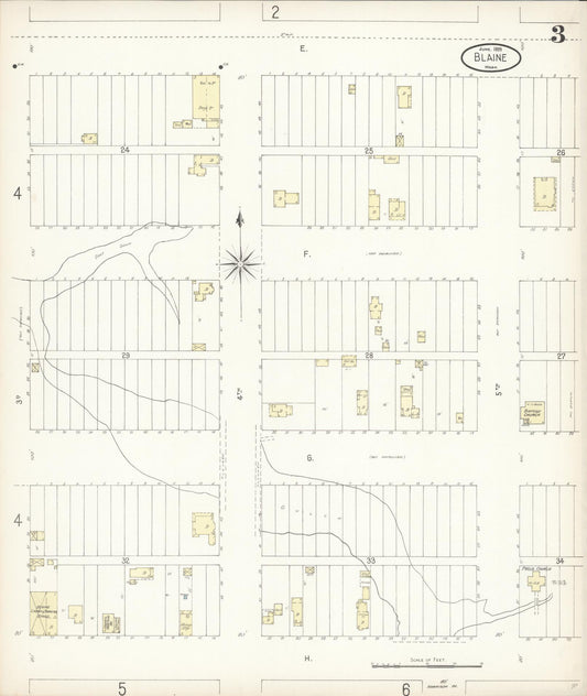 Sanborn Fire Insurance Map from Blaine, Whatcom County, Washington (1899), Sheet #0003 - Historic Sanborn Fire Insurance Map Print, vintage old map wall art, antique decor, genealogy gift, Washington Washington map