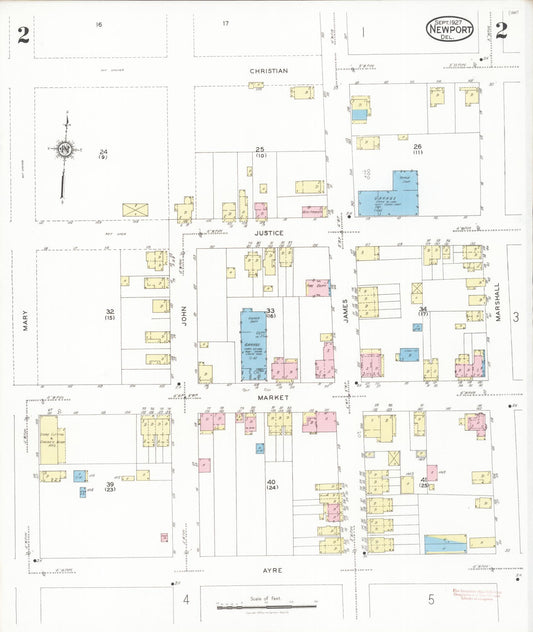 Sanborn Fire Insurance Map from Newport, New Castle County, Delaware (1927), Sheet #0002 - Historic Sanborn Fire Insurance Map Print, vintage old map wall art, antique decor, genealogy gift, Delaware Delaware map