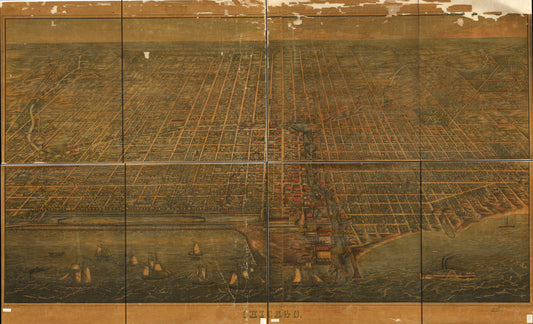 Chicago. (1857) – Historic Bird’s-Eye View Panorama Print