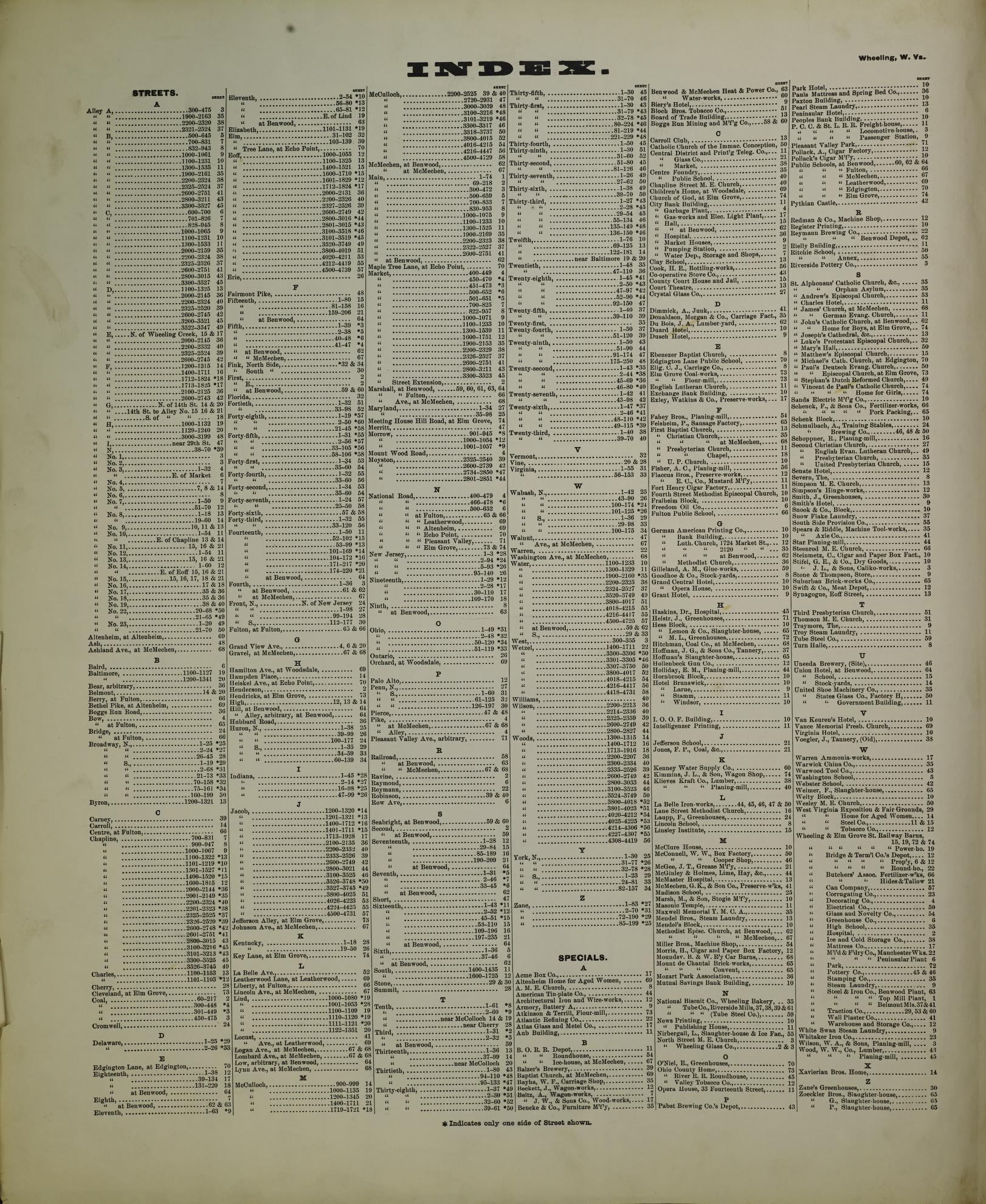 Sanborn Fire Insurance Map from Wheeling, Ohio County, West Virginia (1902), Sheet #0001 - Historic Sanborn Fire Insurance Map Print, vintage old map wall art, antique decor, genealogy gift, Wheeling Ohio map
