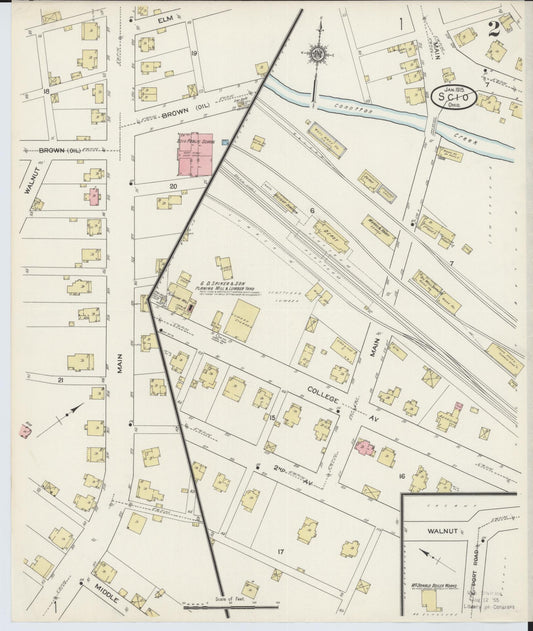Sanborn Fire Insurance Map from Scio, Harrison County, Ohio (1915), Sheet #0002 - Historic Sanborn Fire Insurance Map Print, vintage old map wall art, antique decor, genealogy gift, Ohio Ohio map