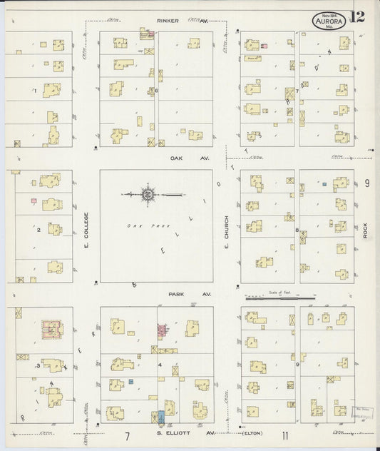 Sanborn Fire Insurance Map from Aurora, Lawrence County, Missouri (1914), Sheet #0012 - Historic Sanborn Fire Insurance Map Print, vintage old map wall art, antique decor, genealogy gift, Missouri Missouri map