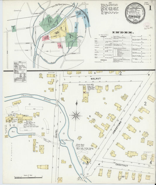 Sanborn Fire Insurance Map from Gowanda, Cattaraugus And Erie Counties, New York. (1897) – Historic Sanborn Fire Insurance Map Print