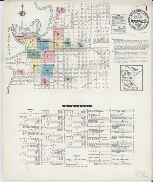 Sanborn Fire Insurance Map from Moorhead, Clay County, Minnesota. (1914) – Map View