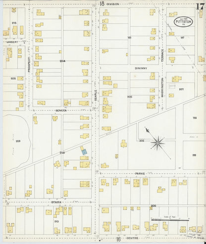 Sanborn Fire Insurance Map from Pittston, Luzerne County, Pennsylvania (1903), Sheet #0017 - Complete Map Set gallery image, historic Sanborn map, vintage wall art, Pennsylvania Pennsylvania