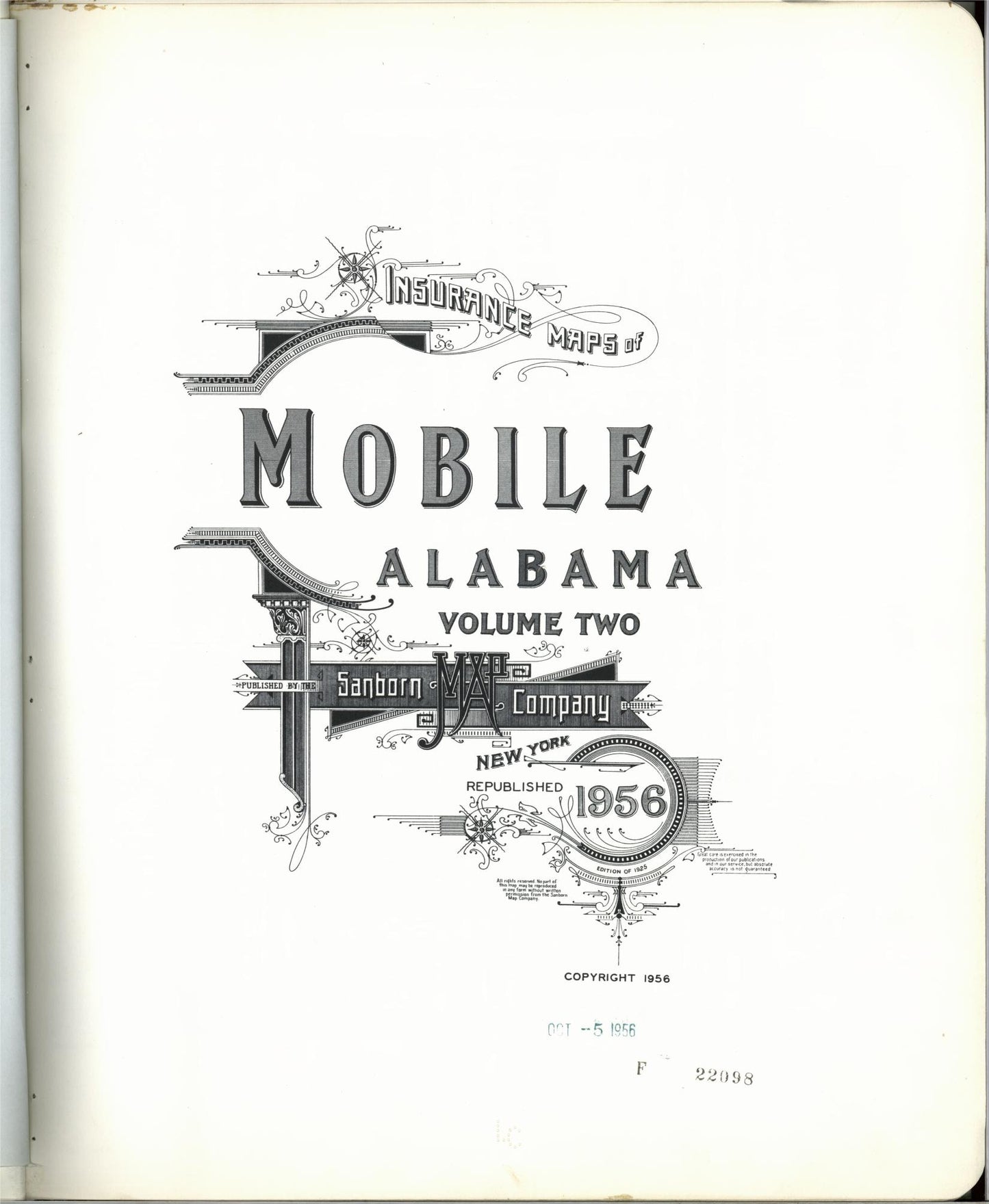 Sanborn Fire Insurance Map from Mobile, Mobile County, Alabama (1956), Sheet #0001 - Complete Map Set gallery image, historic Sanborn map, vintage wall art, Alabama Alabama