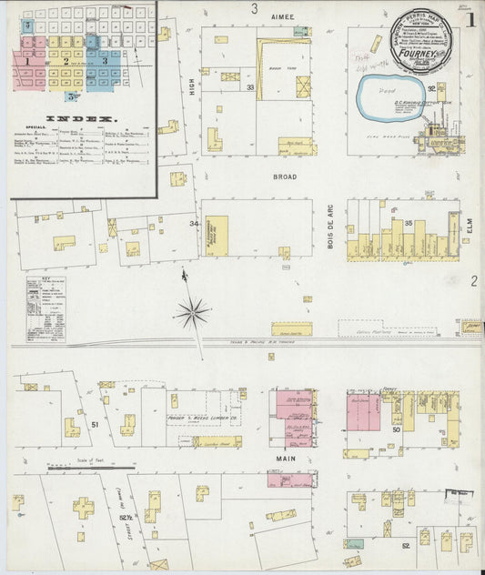 Sanborn Fire Insurance Map from Forney, Kaufman County, Texas (1896), Sheet #0001 - Historic Sanborn Fire Insurance Map Print, vintage old map wall art, antique decor, genealogy gift, Texas Texas map