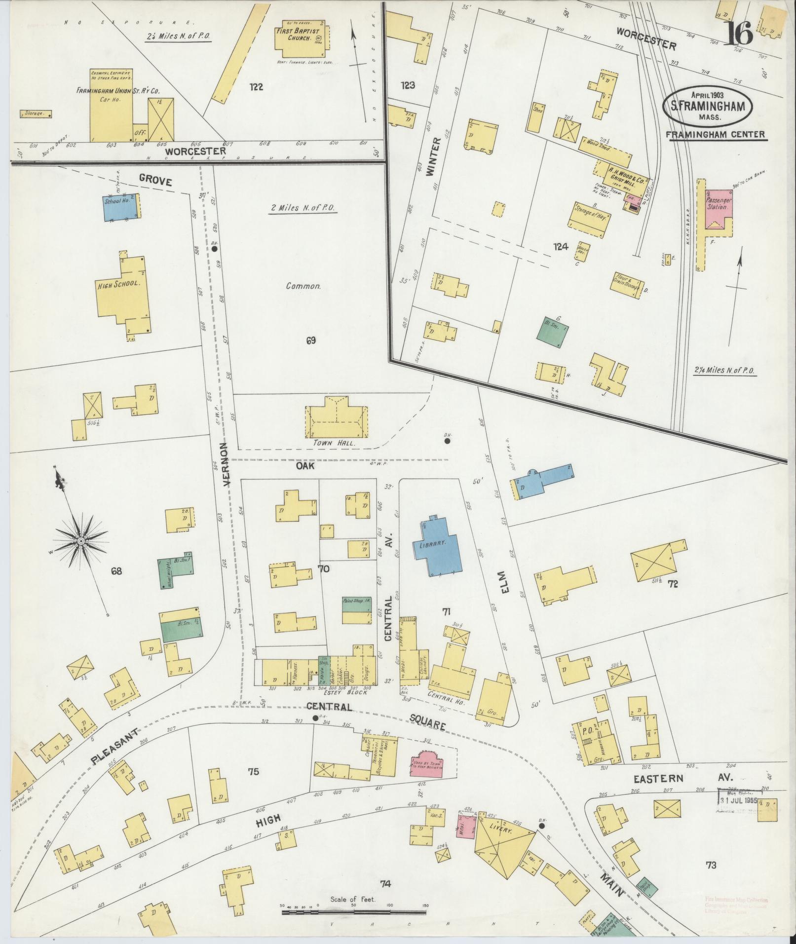 Sanborn Fire Insurance Map from South Farmington, Middlesex County, Massachusetts (1903), Sheet #0016 - Complete Map Set gallery image, historic Sanborn map, vintage wall art, Massachusetts Massachusetts
