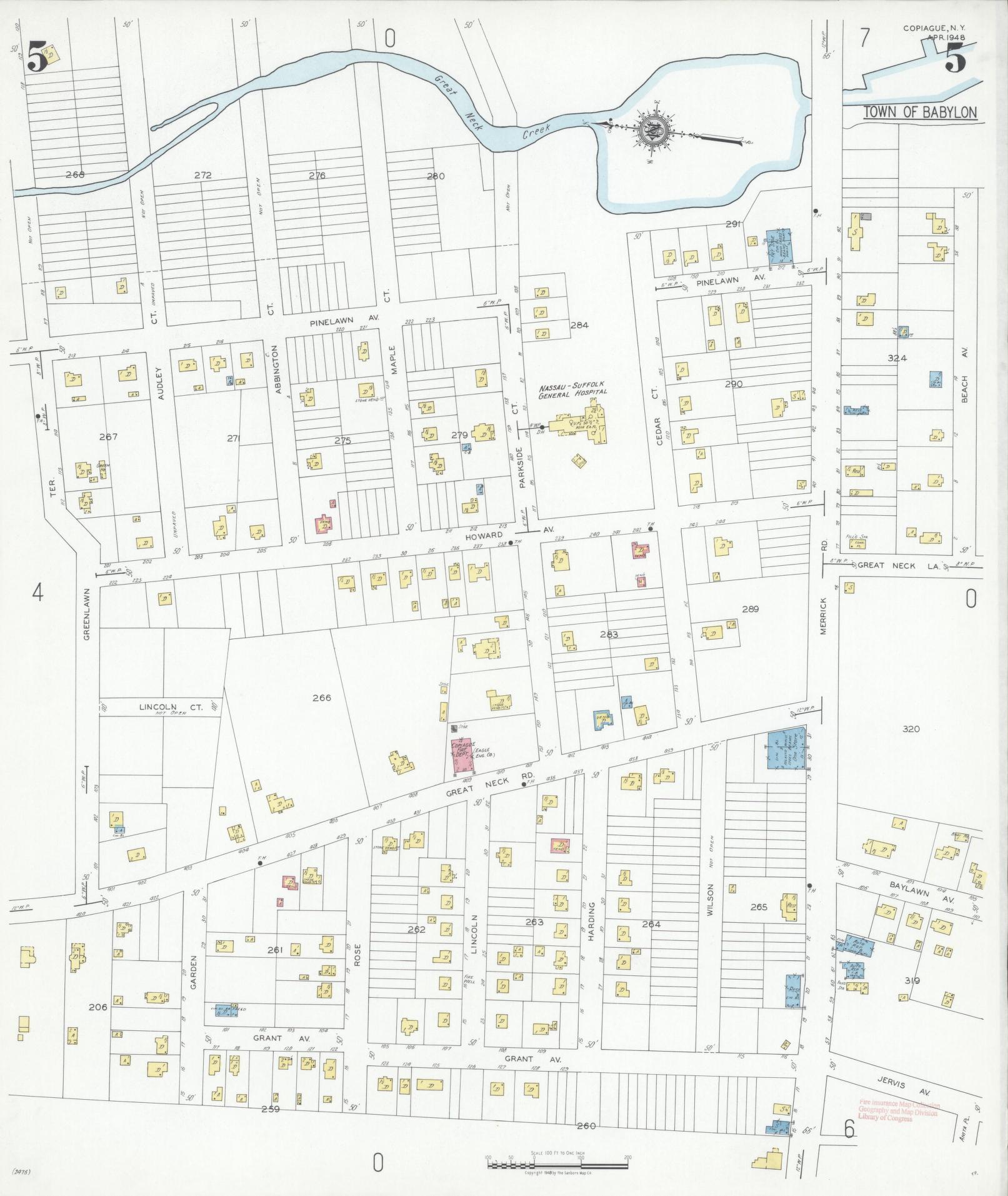 Sanborn Fire Insurance Map from Copiague, Suffolk County, New York ...