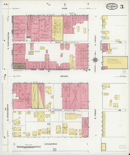 Sanborn Fire Insurance Map from Albany, Dougherty County, Georgia (1920), Sheet #0003 - Complete Map Set gallery image, historic Sanborn map, vintage wall art, Georgia Georgia