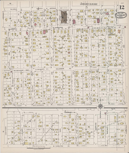 Sanborn Fire Insurance Map from Cloquet, Carlton County, Minnesota (1922), Sheet #0012 - Complete Map Set gallery image, historic Sanborn map, vintage wall art, Minnesota Minnesota