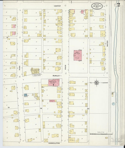 Sanborn Fire Insurance Map from Jewett, Harrison County, Ohio (1911), Sheet #0002 - Complete Map Set gallery image, historic Sanborn map, vintage wall art, Ohio Ohio