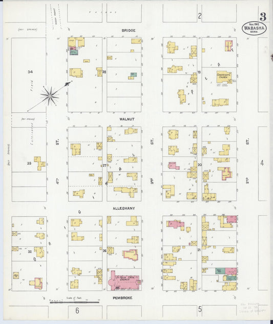 Sanborn Fire Insurance Map from Wabasha, Wabasha County, Minnesota (1902), Sheet #0003 - Historic Sanborn Fire Insurance Map Print, vintage old map wall art, antique decor, genealogy gift, Minnesota Minnesota map