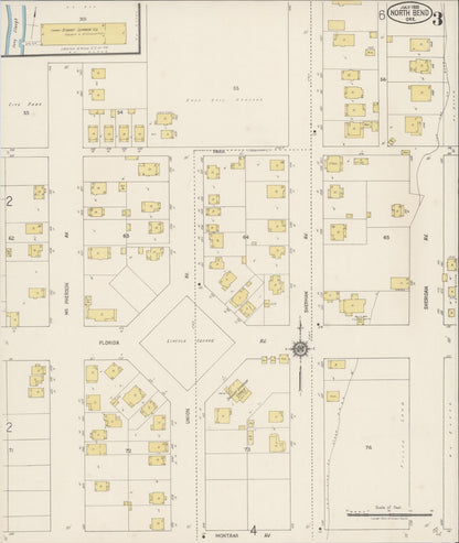 Sanborn Fire Insurance Map from North Bend, Coos County, Oregon (1920), Sheet #0003 - Complete Map Set gallery image, historic Sanborn map, vintage wall art, Oregon Oregon