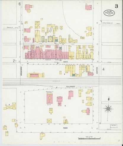 Sanborn Fire Insurance Map from Fonda, Montgomery County, New York (1906), Sheet #0003 - Complete Map Set gallery image, historic Sanborn map, vintage wall art, New York New York