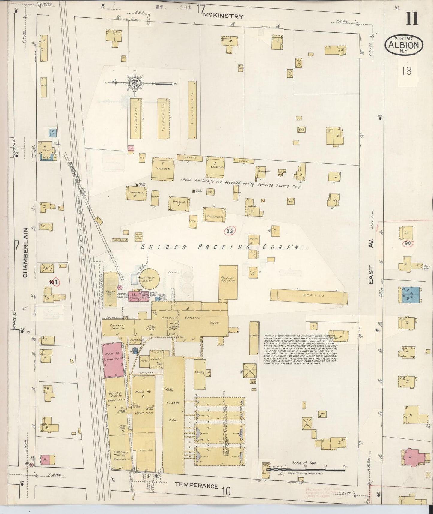 Sanborn Fire Insurance Map from Albion, Orleans County, New York (1941), Sheet #0011 - Complete Map Set gallery image, historic Sanborn map, vintage wall art, New York New York