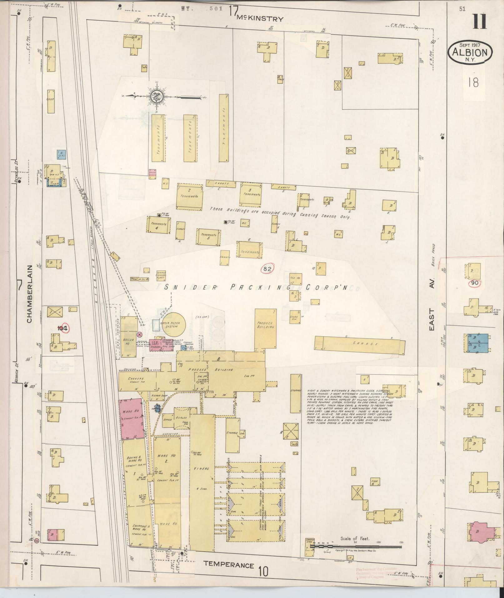 Sanborn Fire Insurance Map from Albion, Orleans County, New York (1941), Sheet #0011 - Complete Map Set gallery image, historic Sanborn map, vintage wall art, New York New York