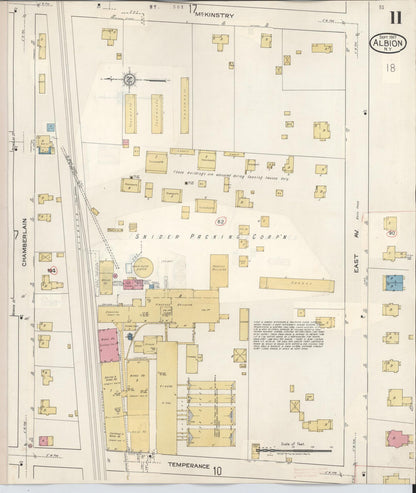 Sanborn Fire Insurance Map from Albion, Orleans County, New York (1941), Sheet #0011 - Complete Map Set gallery image, historic Sanborn map, vintage wall art, New York New York
