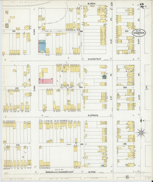 Sanborn Fire Insurance Map from Shamokin, Northumberland County, Pennsylvania (1901), Sheet #0002 - Historic Sanborn Fire Insurance Map Print, vintage old map wall art, antique decor, genealogy gift, Pennsylvania Pennsylvania map
