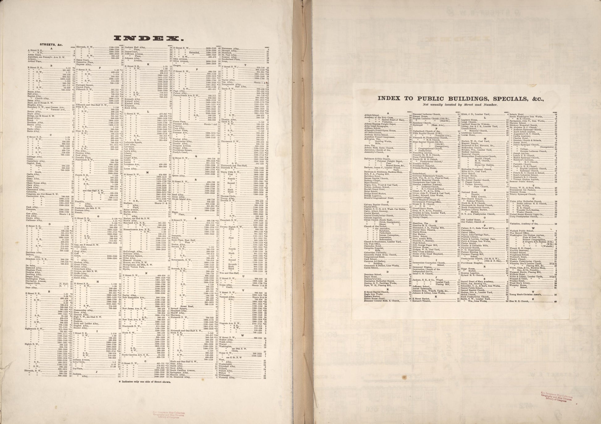 Sanborn Fire Insurance Map from Washington, District of Columbia, District of Columbia. (1888) – Historic Sanborn Fire Insurance Map Print