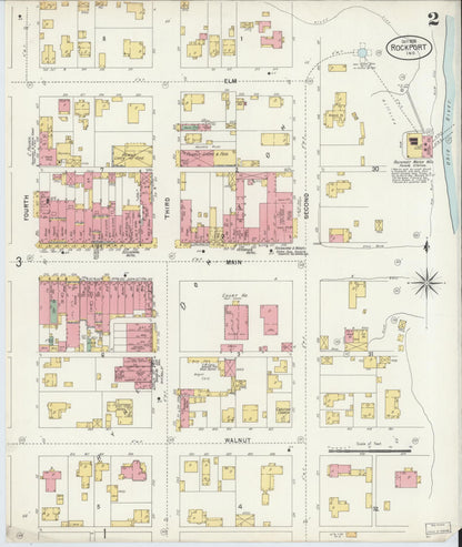 Sanborn Fire Insurance Map from Rockport, Spencer County, Indiana (1898), Sheet #0002 - Complete Map Set gallery image, historic Sanborn map, vintage wall art, Indiana Indiana