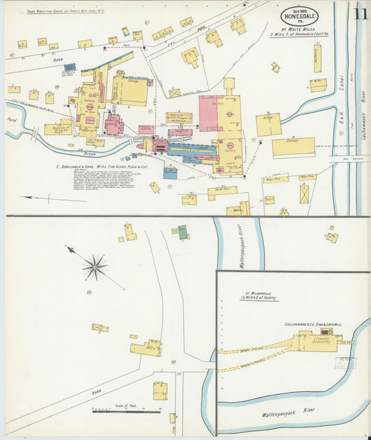 Sanborn Fire Insurance Map from Honesdale, Wayne County, Pennsylvania (1903), Sheet #0011 - Historic Sanborn Fire Insurance Map Print, vintage old map wall art, antique decor, genealogy gift, Pennsylvania Pennsylvania map