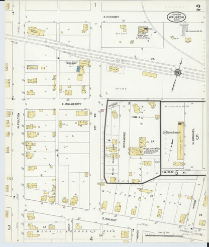 Sanborn Fire Insurance Map from Wauseon, Fulton County, Ohio (1910), Sheet #0002 - Historic Sanborn Fire Insurance Map Print, vintage old map wall art, antique decor, genealogy gift, Ohio Ohio map