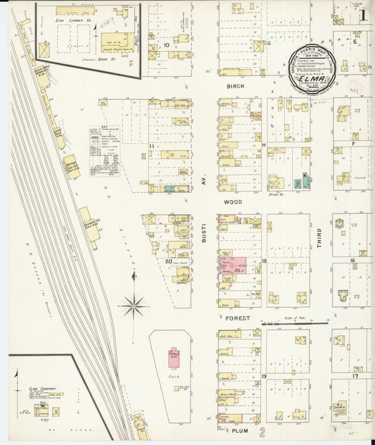 Sanborn Fire Insurance Map from Elma, Howard County, Iowa (1894), Sheet #0001 - Historic Sanborn Fire Insurance Map Print