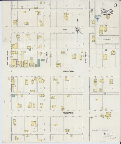 Sanborn Fire Insurance Map from Plainview, Wabasha County, Minnesota (1894), Sheet #0003 - Complete Map Set gallery image, historic Sanborn map, vintage wall art, Minnesota Minnesota