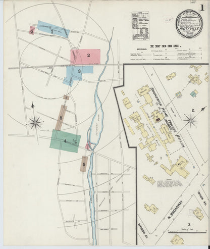 Sanborn Fire Insurance Map from Amityville, Suffolk County, New York (1890), Sheet #0001 - Complete Map Set gallery image, historic Sanborn map, vintage wall art, New York New York