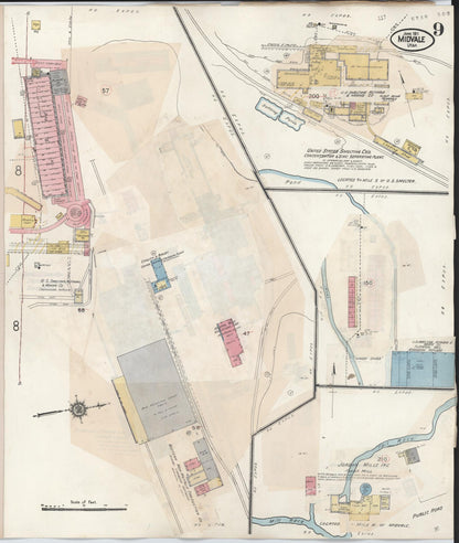 Sanborn Fire Insurance Map from Midvale, Salt Lake County, Utah (1942), Sheet #0009 - Complete Map Set gallery image, historic Sanborn map, vintage wall art, Utah Utah