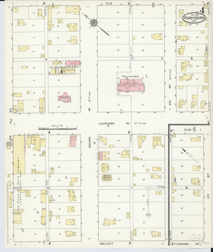 Sanborn Fire Insurance Map from Perrysburg, Wood County, Ohio (1914), Sheet #0004 - Complete Map Set gallery image, historic Sanborn map, vintage wall art, Ohio Ohio