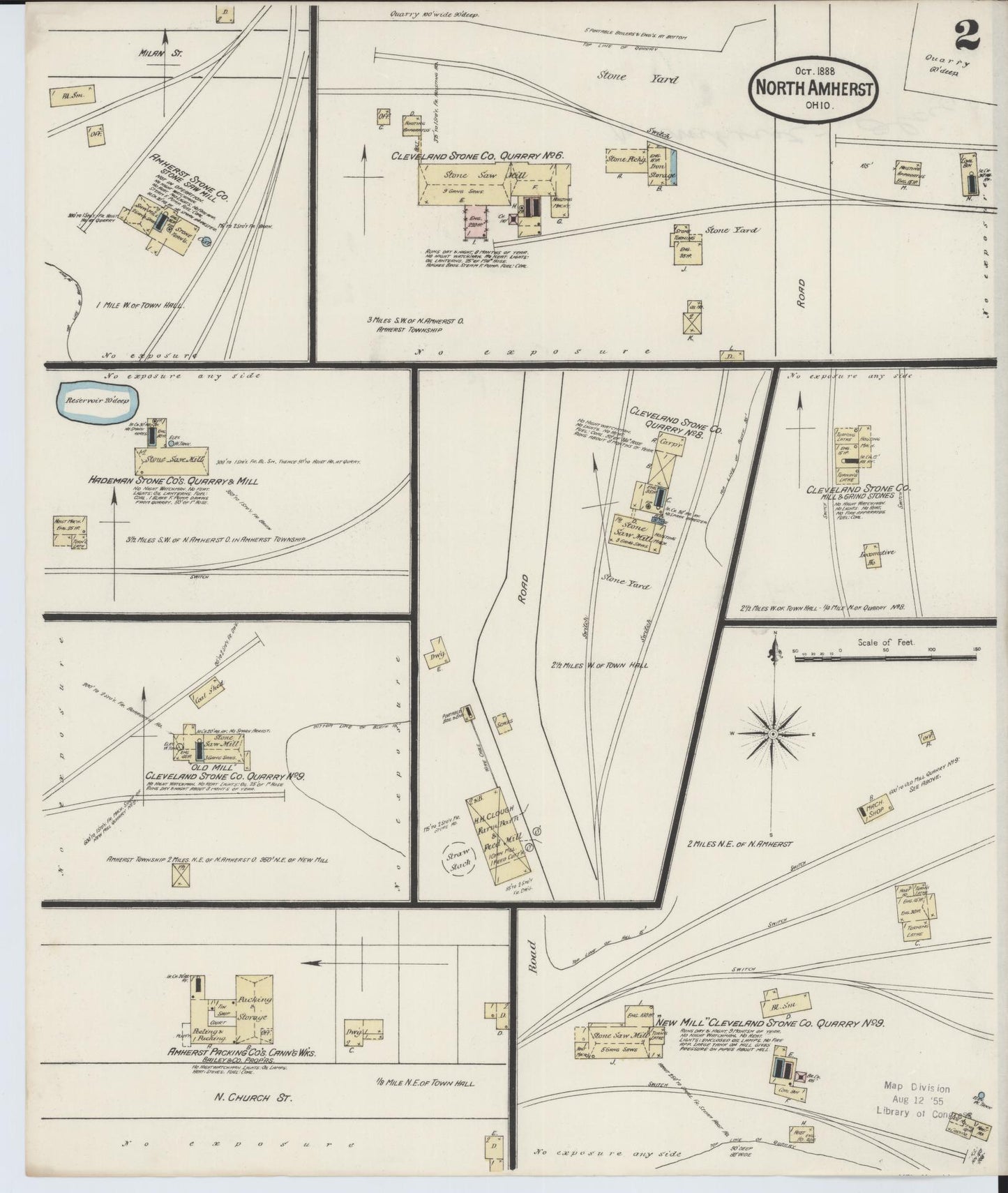 Sanborn Fire Insurance Map from North Amherst, Lorain County, Ohio (1888), Sheet #0002 - Complete Map Set gallery image, historic Sanborn map, vintage wall art, Ohio Ohio