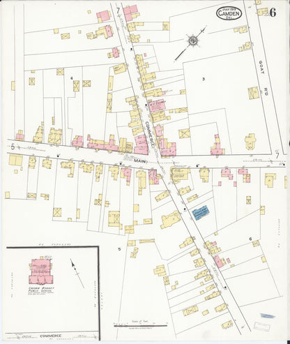 Sanborn Fire Insurance Map from Camden, Kent County, Delaware (1919), Sheet #0006 - Complete Map Set gallery image, historic Sanborn map, vintage wall art, Wyoming Wyoming