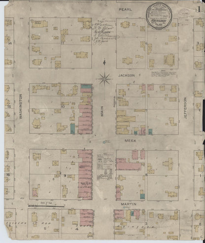 Sanborn Fire Insurance Map from Abingdon, Knox County, Illinois (1893), Sheet #0001 - Complete Map Set gallery image, historic Sanborn map, vintage wall art, Illinois Illinois