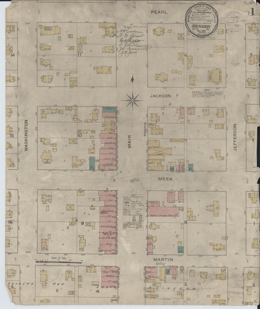 Sanborn Fire Insurance Map from Abingdon, Knox County, Illinois (1893), Sheet #0001 - Complete Map Set gallery image, historic Sanborn map, vintage wall art, Illinois Illinois