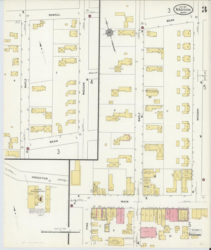 Sanborn Fire Insurance Map from Madison, Somerset County, Maine (1911), Sheet #0003 - Complete Map Set gallery image, historic Sanborn map, vintage wall art, Maine Maine