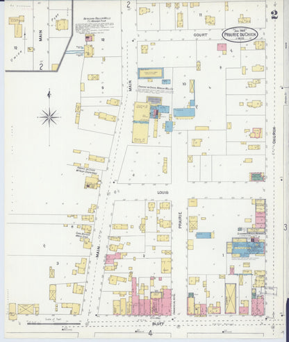 Sanborn Fire Insurance Map from Prairie du Chien, Crawford County, Wisconsin (1905), Sheet #0002 - Historic Sanborn Fire Insurance Map Print, vintage old map wall art, antique decor, genealogy gift, Wisconsin Wisconsin map