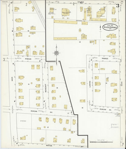 Sanborn Fire Insurance Map from Silver Springs, Wyoming County, New York (1912), Sheet #0003 - Complete Map Set gallery image, historic Sanborn map, vintage wall art, Silver Springs Wyoming