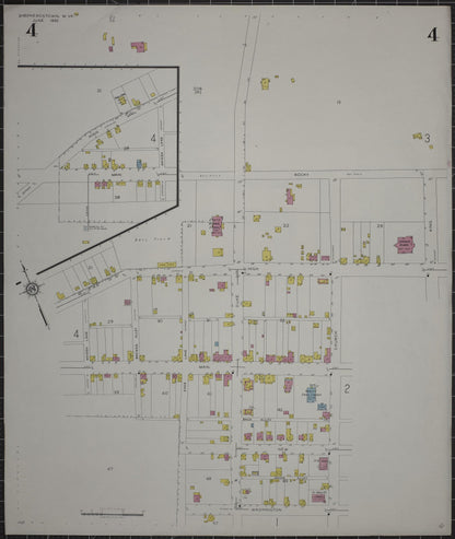 Sanborn Fire Insurance Map from Shepherdstown, Jefferson County, West Virginia (1933), Sheet #0004 - Complete Map Set gallery image, historic Sanborn map, vintage wall art, West Virginia West Virginia